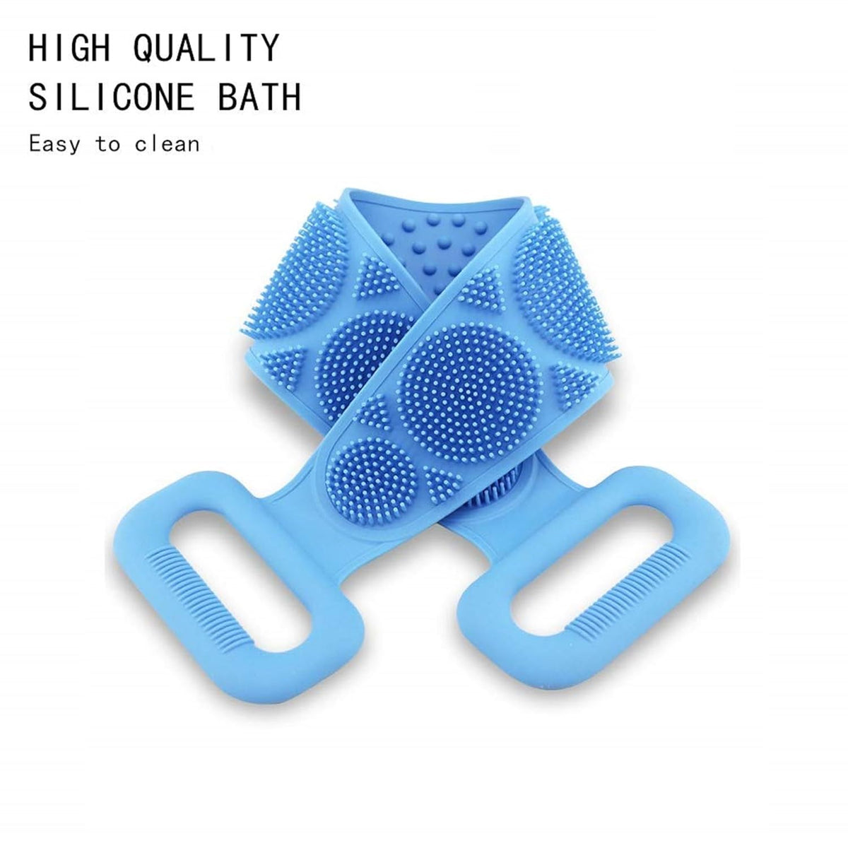 Silicone Back Scrubber Bath Belts - Bath Accessory Designed For Body Exfoliation And Daily Hygiene Routine (Random Color)