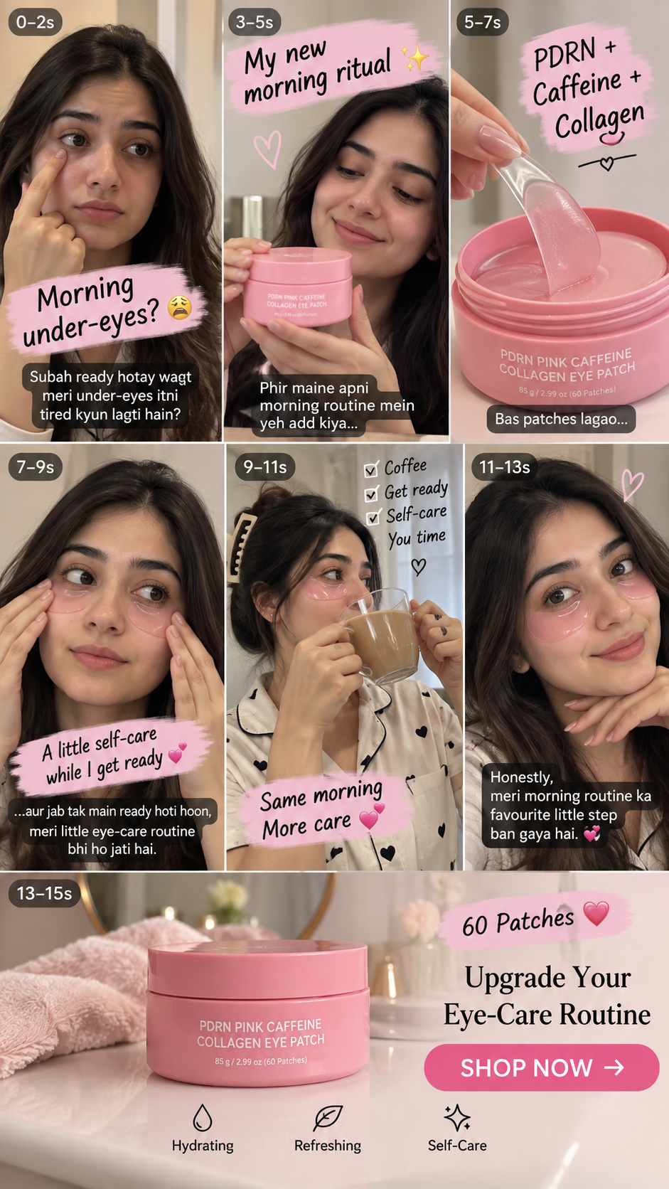 PDRN Eye Patches | Caffeine Collagen Under Eye Patches