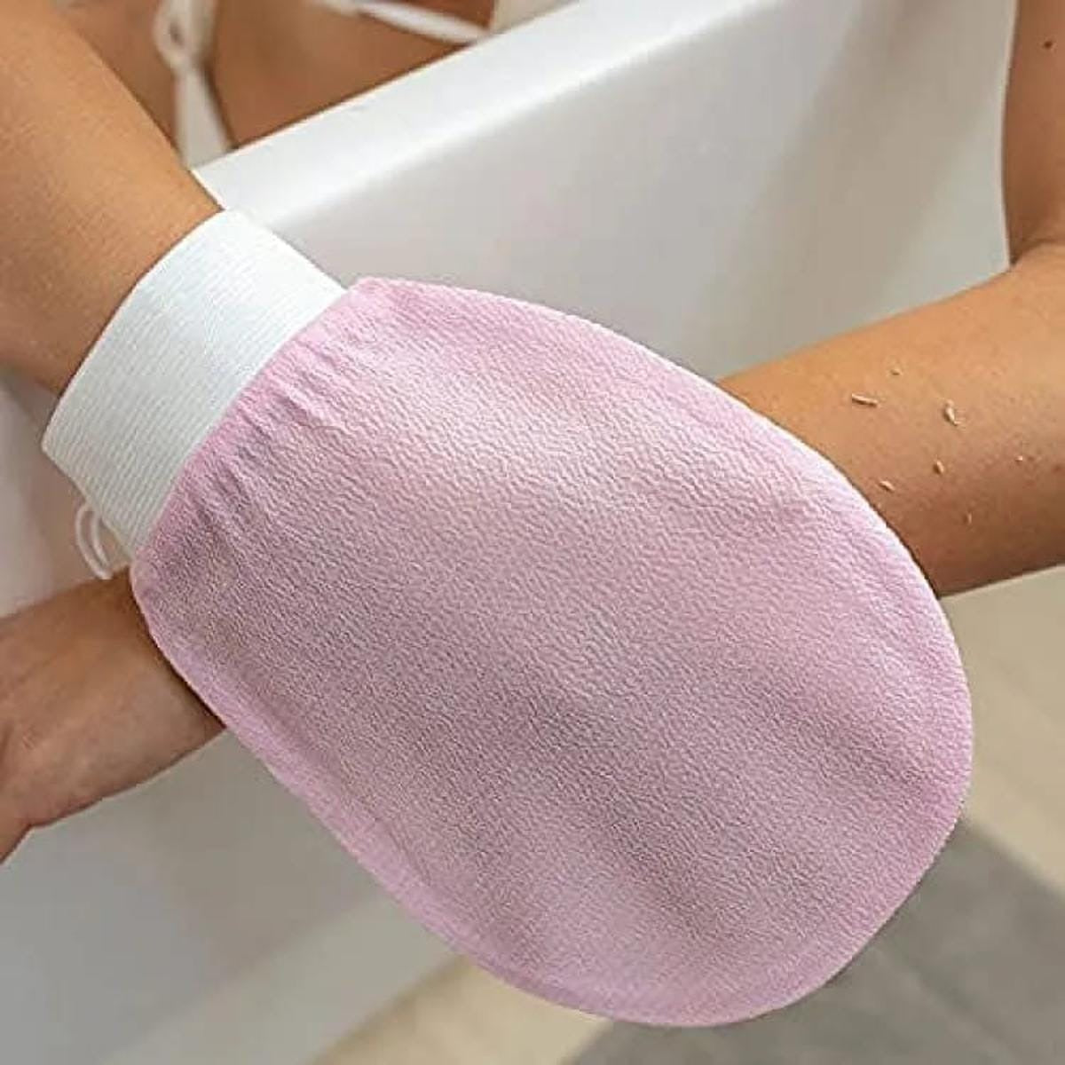 Exfoliating Body Gloves For Smooth Soft Skin Daily Bath Routine Dead Skin Removal Improves Circulation Multiple Colours